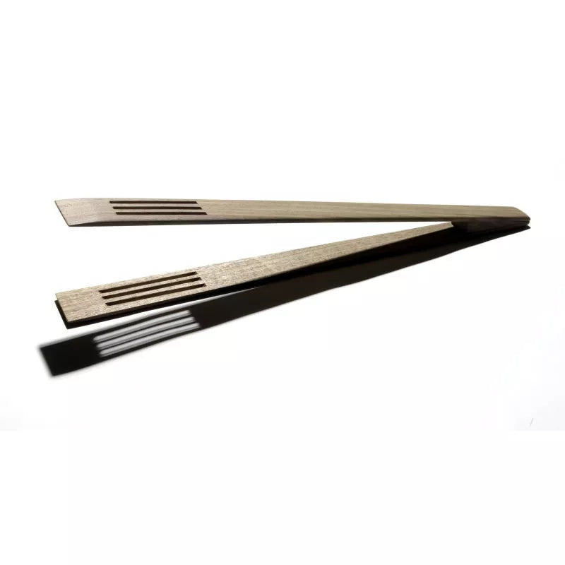 Kochzange aus geöltem Nussbaumholz für Pfanne und Grill – 35 cm