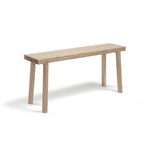 Holzbank „Schemel“ aus massivem unbehandeltem Eschenholz für zwei Personen – 95 cm