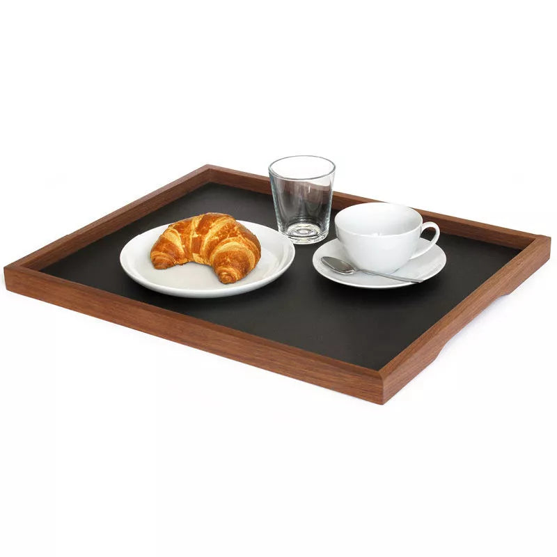 Grosses Serviertablett „Basic L“ aus geöltem Nussbaumholz – 50 × 39,5 cm