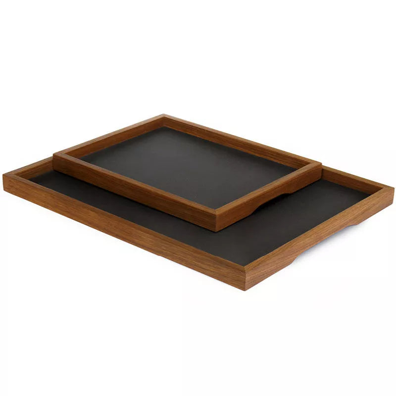 Grosses Serviertablett „Basic L“ aus geöltem Nussbaumholz – 50 × 39,5 cm