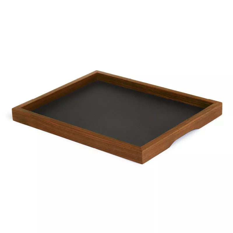 Kleines Serviertablett „Basic S“ aus geöltem Nussbaumholz – 35,5 × 28 cm