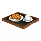 Kleines Serviertablett „Basic S“ aus geöltem Nussbaumholz – 35,5 × 28 cm