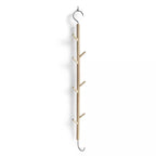 Hängehaken „1 For 8“ aus unbehandeltem Ahornholz mit 8 Edelstahlhaken – 87 cm
