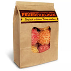 6 „Feuerpralinen“ aus Holzwolle und Wachs für Kamin, Ofen und Grill