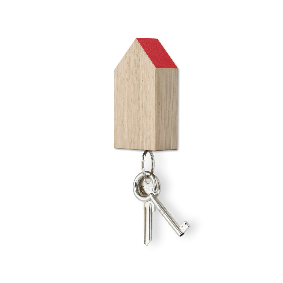 Magnetischer Schlüsselhalter „Magnetic“ aus Holz Farbe rot