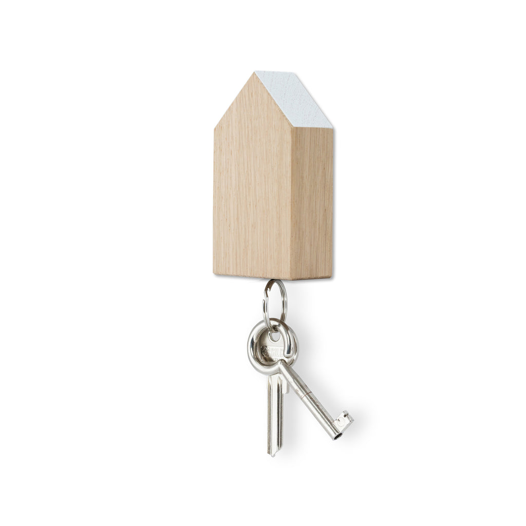 Magnetischer Schlüsselhalter „Magnetic“ aus Holz Farbe weiss