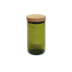 Vorratsglas mit Holzdeckel Glas grün für Küche und Lebensmittel
