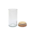 Vorratsglas mit Holzdeckel Glas klar für Küche und Lebensmittel