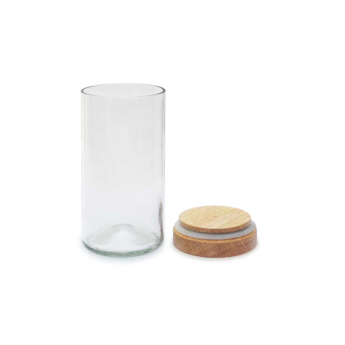 Vorratsglas mit Holzdeckel Glas klar für Küche und Lebensmittel