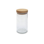 Vorratsglas mit Holzdeckel Glas klar für Küche und Lebensmittel