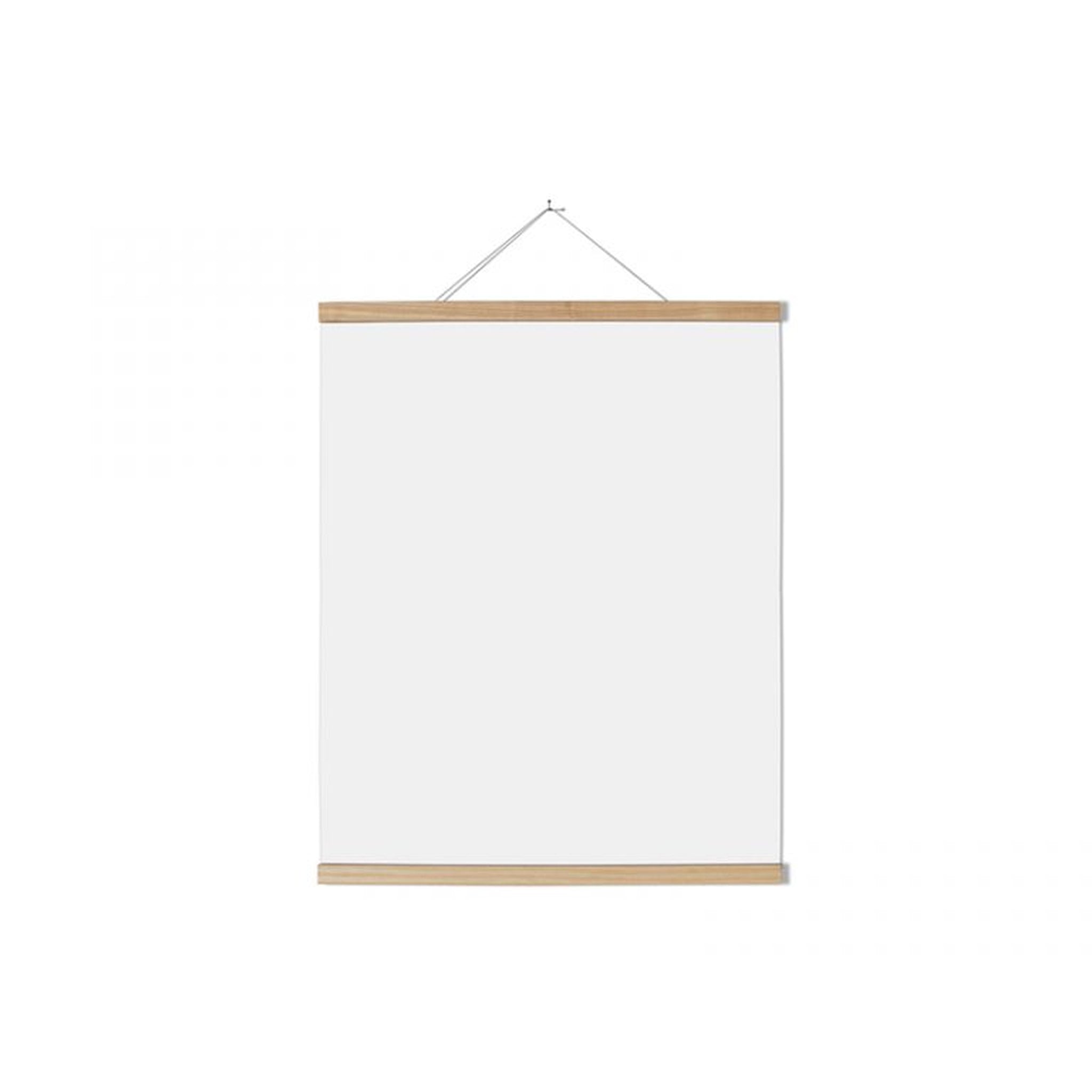 Holzleiste aus Esche mit Magneten für Poster und Bilder in 60 cm