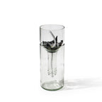 Selbstbewässerungsflasche für Pflanzen aus Glas und Holz