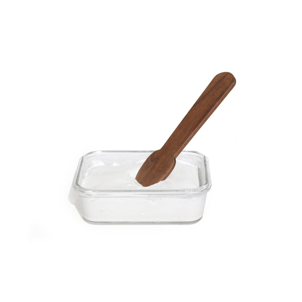 Grosser Schöpflöffel aus Walnussholz zum Portionieren von Eis und Desserts