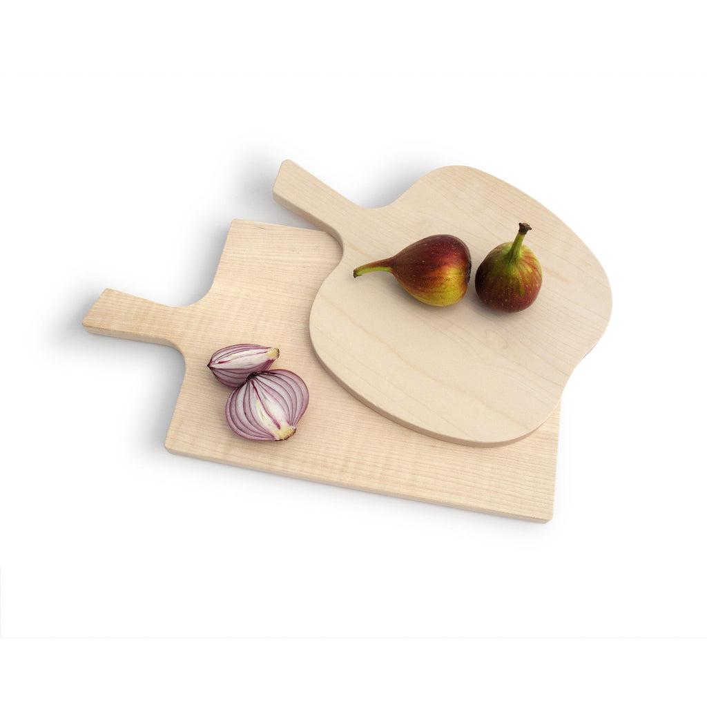 Schneidebretter „Süsses oder Saures“ 2er-Set aus Ahornholz für Küche und Servieren