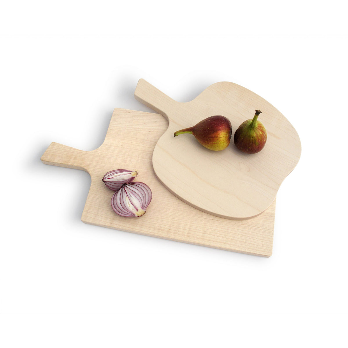 Schneidebretter „Süsses oder Saures“ 2er-Set aus Ahornholz für Küche und Servieren