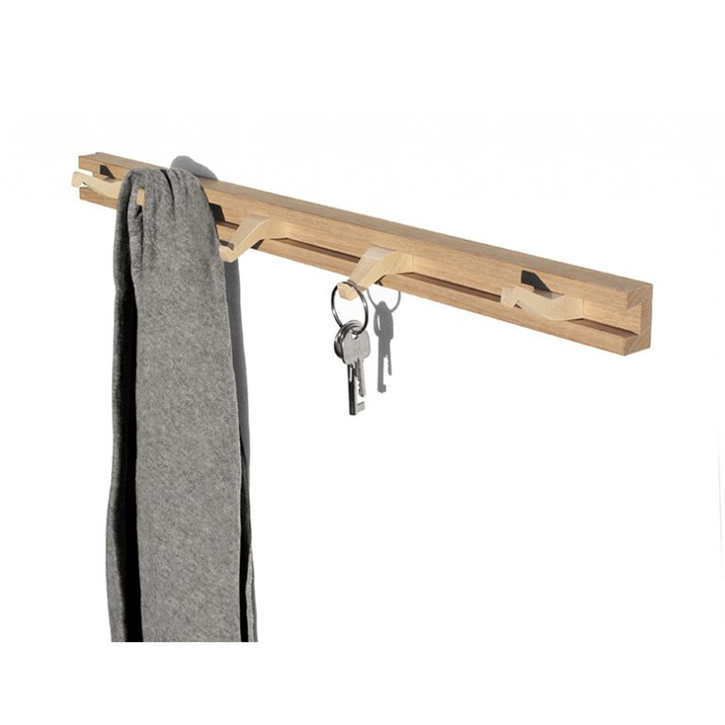 Garderobenleiste „Anderl“ aus Eichen- und Ahornholz 60 cm
