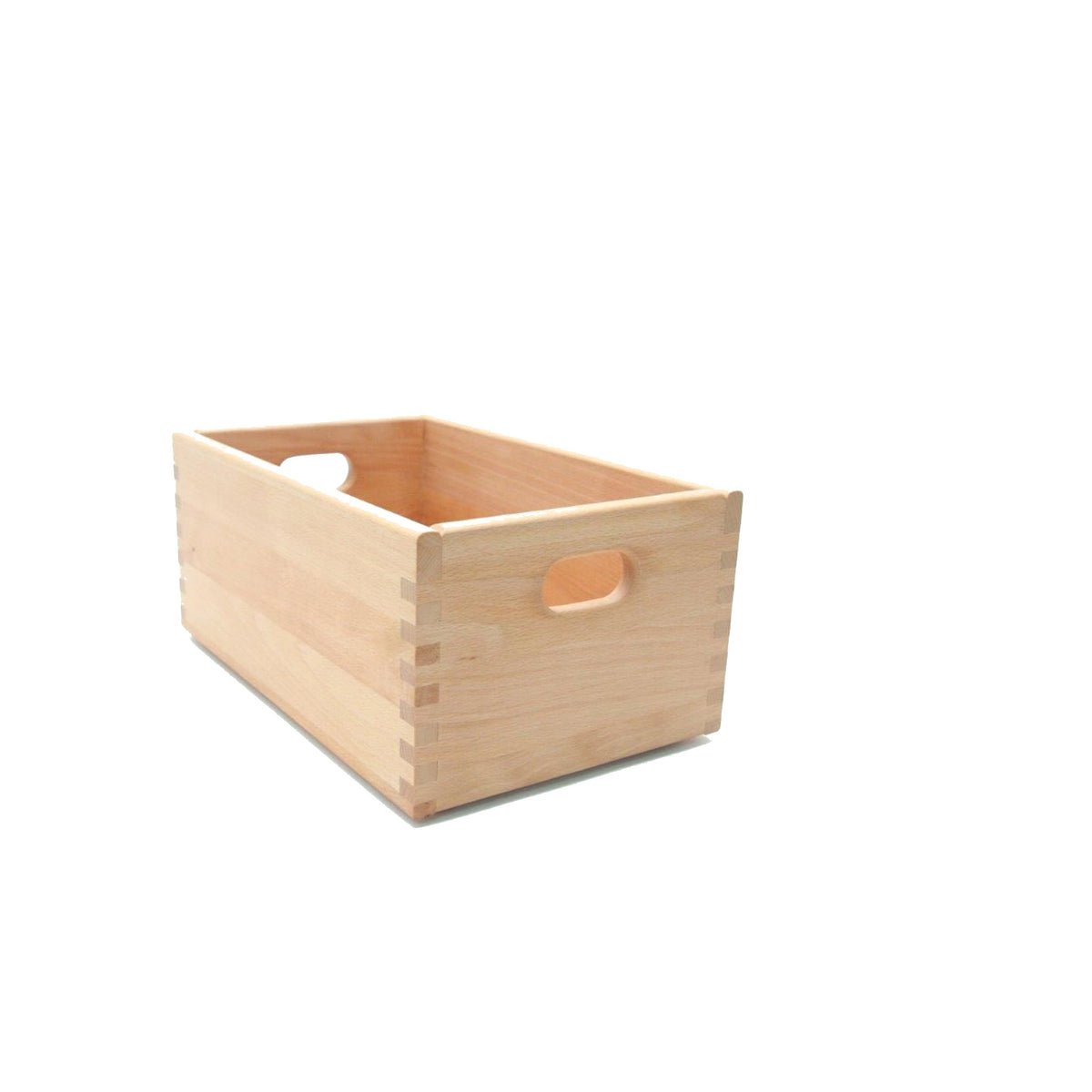 Kleine Spielkiste & Aufbewahrungsbox aus geöltem Buchenholz 39 × 25 cm
