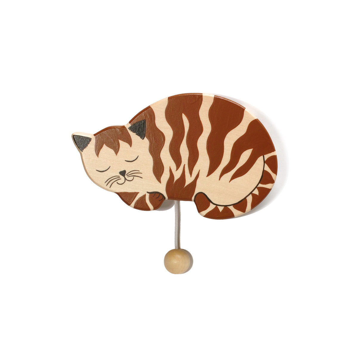 Wand-Musikdose Katze aus Holz für Babys ab Geburt