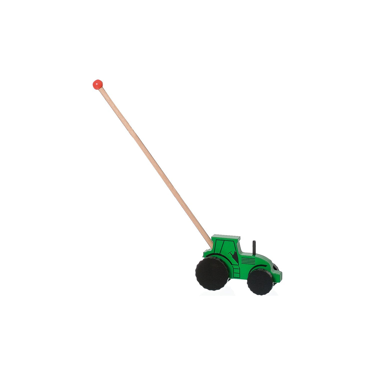 Schiebespielzeug Turbo Traktor aus Ahornholz mit Klapperfunktion ab 1 Jahr
