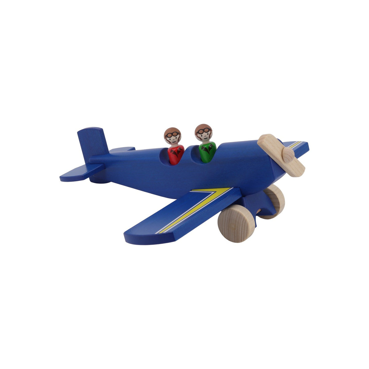 Flugzeug aus Holz in Blau für Kinder ab 3 Jahren