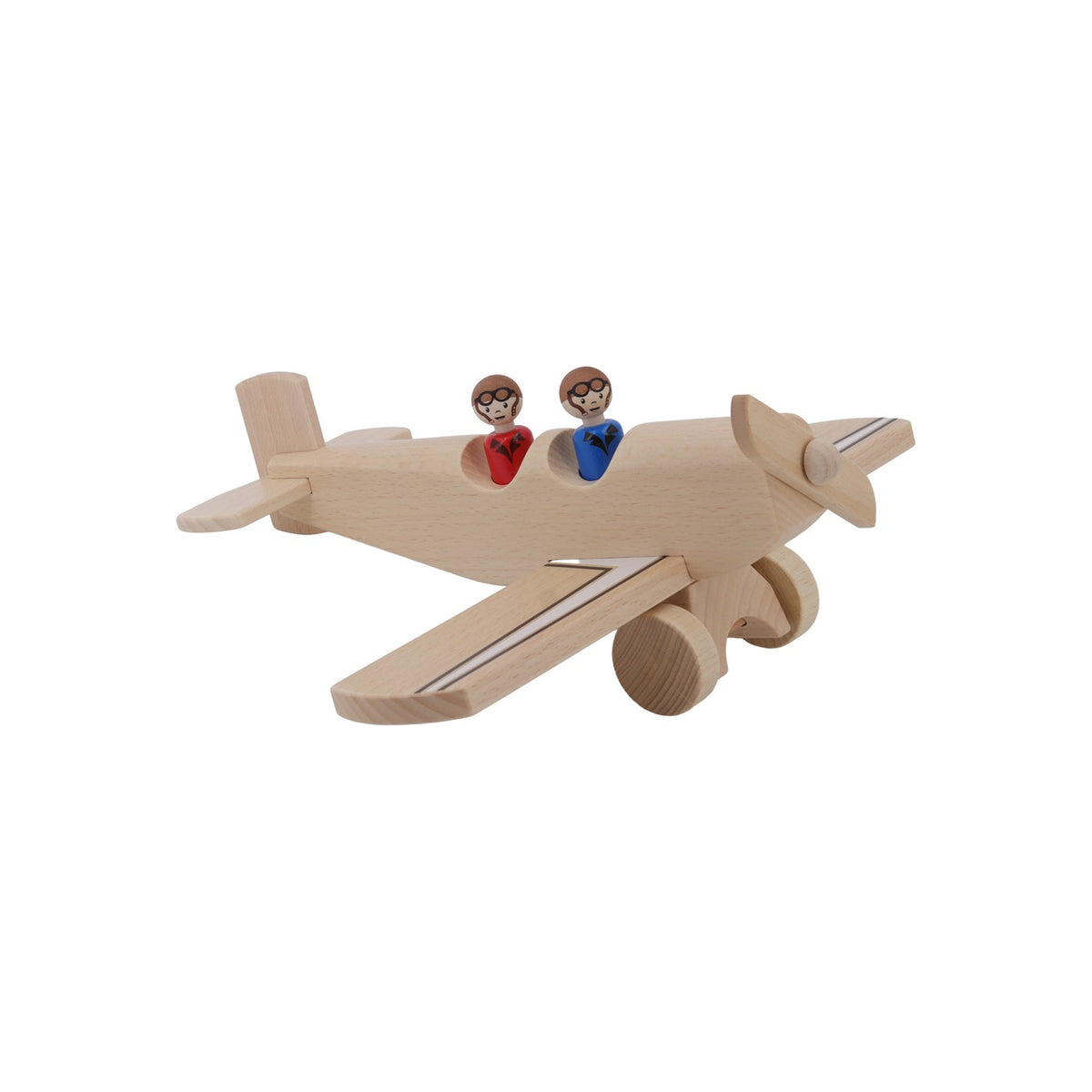 Flugzeug aus Holz in Natur für Kinder ab 3 Jahren