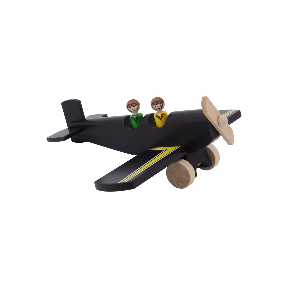 Flugzeug aus Holz in Anthrazit für Kinder ab 3 Jahren