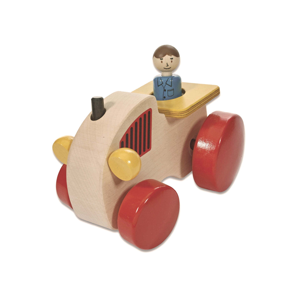 Traktor Neigefahrzeug aus Holz für Kinder ab 3 Jahren