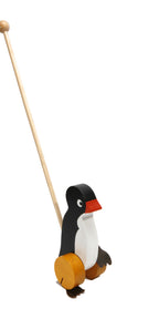 Schiebetier Pinguin aus Holz für Kleinkinder ab 18 Monaten