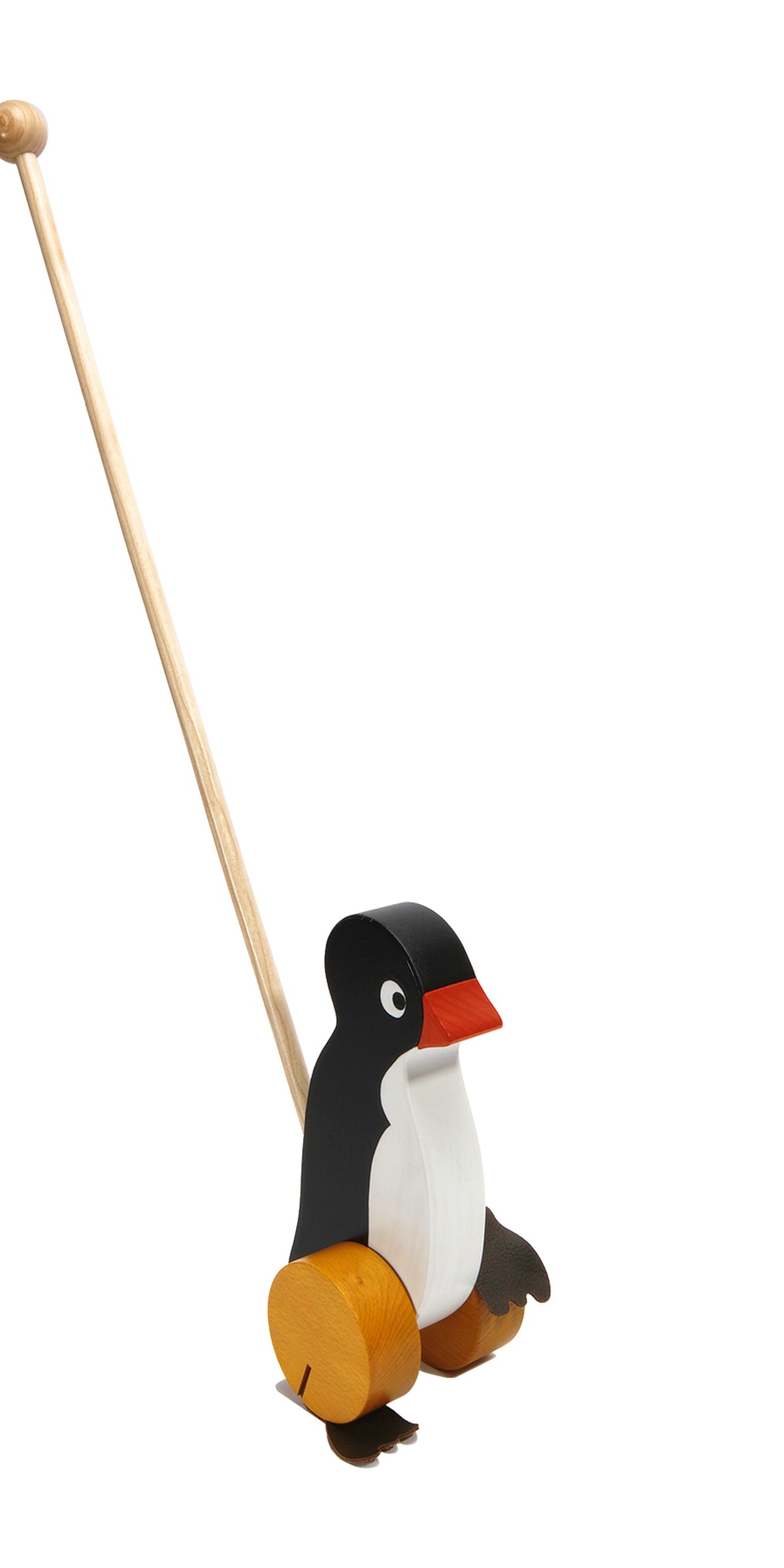 Schiebetier Pinguin aus Holz für Kleinkinder ab 18 Monaten