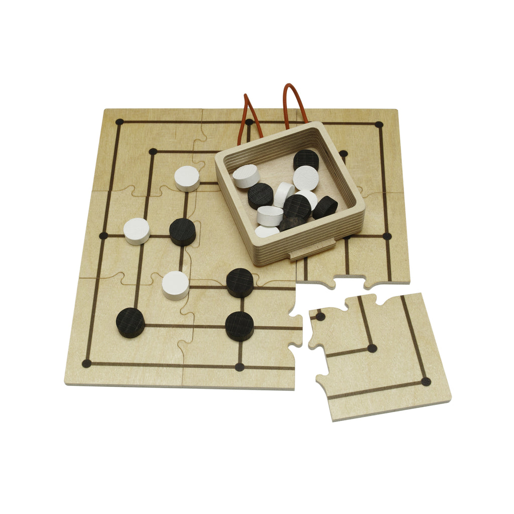 Reisespiel Mühle aus Holz für Kinder ab 6 Jahren