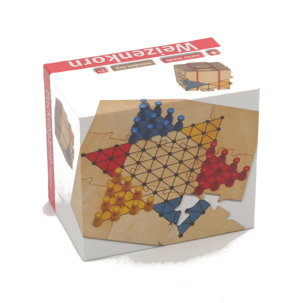 Reisespiel Halma aus Holz für Kinder ab 6 Jahren