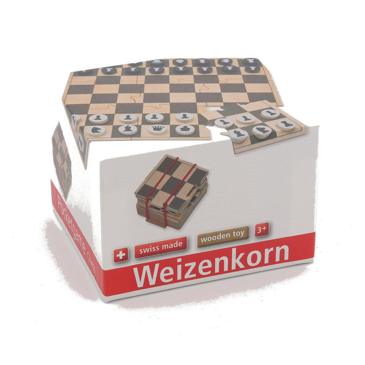Reisespiel Schach aus Holz für Kinder ab 8 Jahren