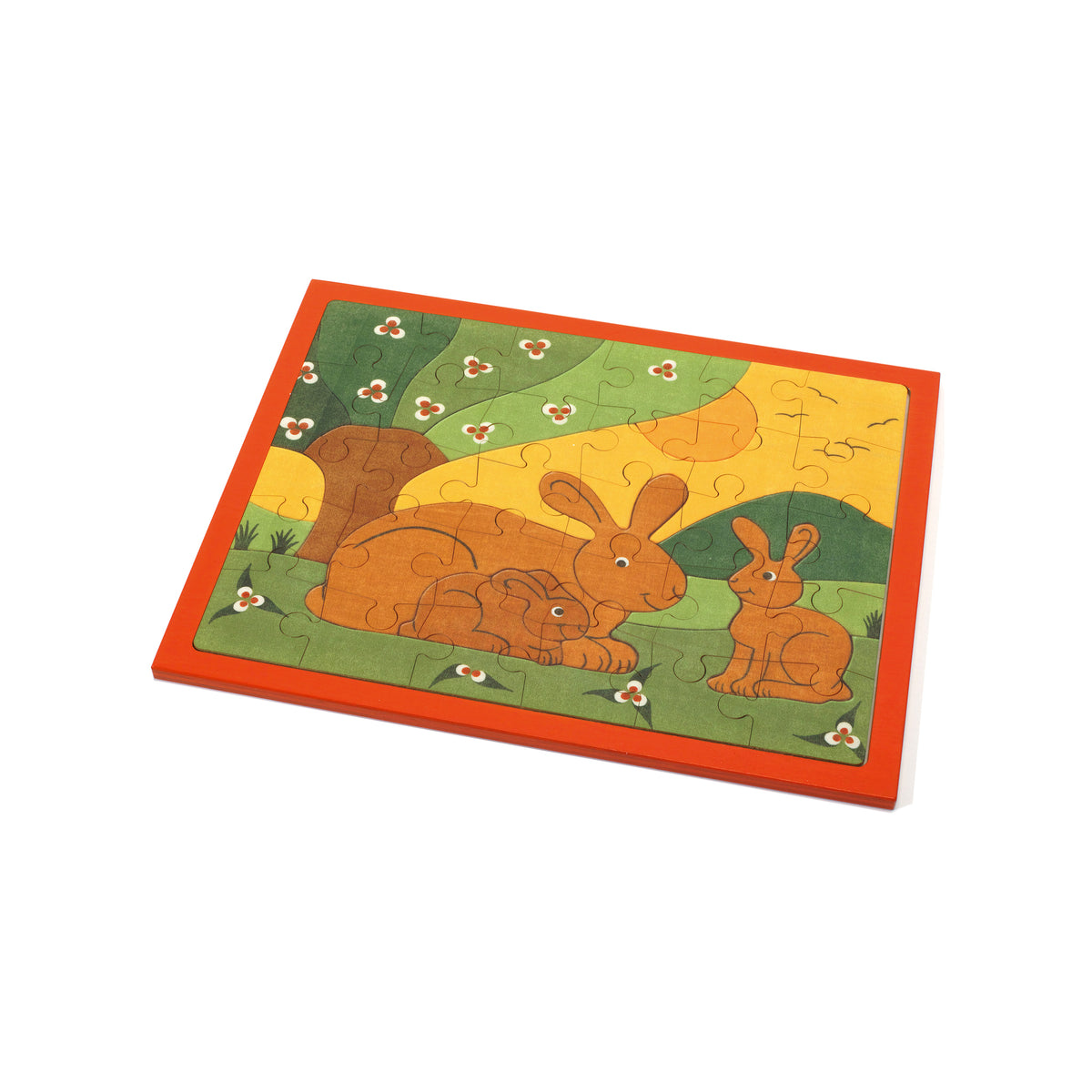 Grosses Holzpuzzle Hase mit 30 Teilen für Kinder ab 3 Jahren