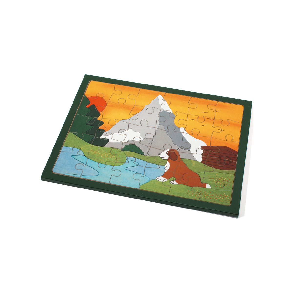 Grosses Holzpuzzle Matterhorn mit 30 Teilen für Kinder ab 3 Jahren
