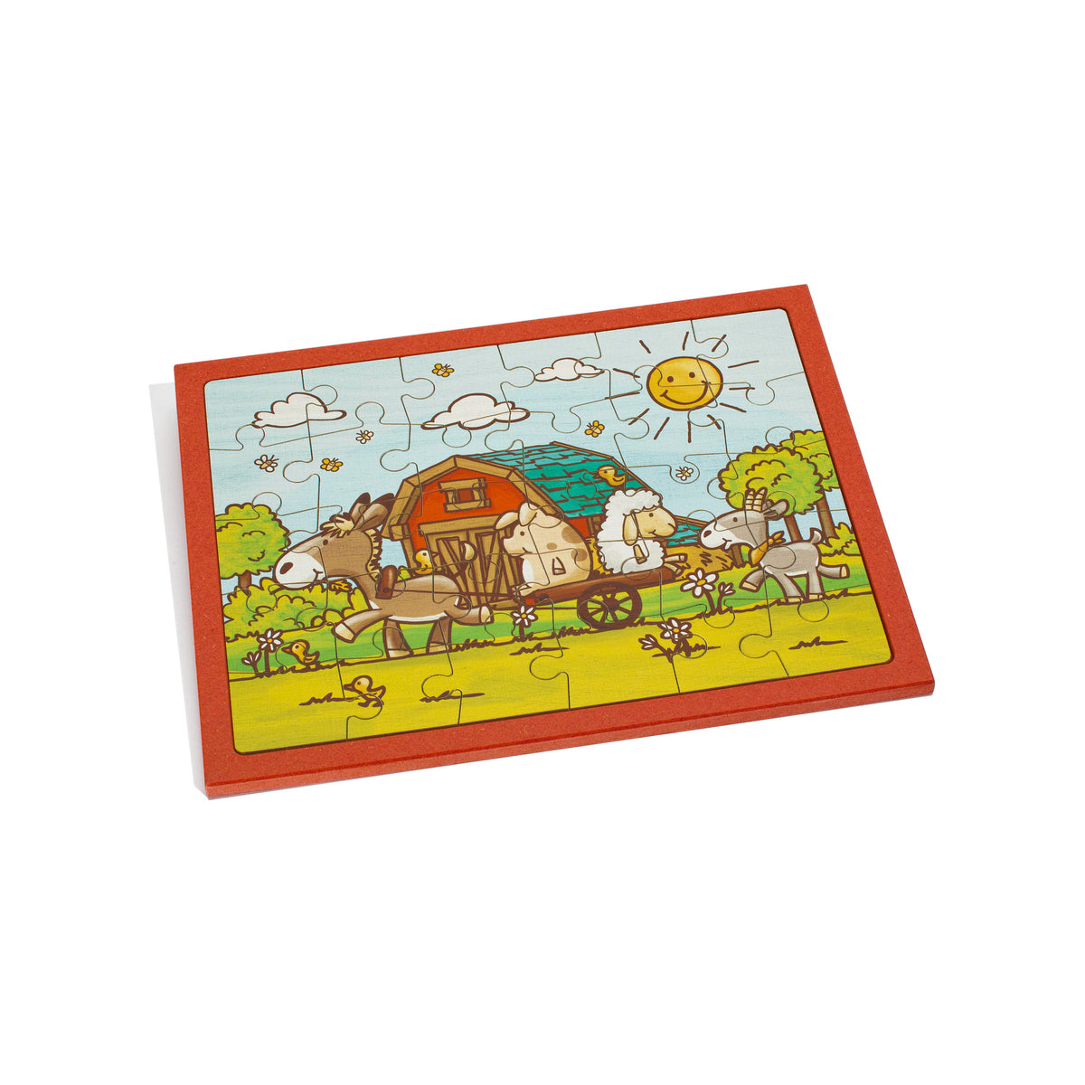 Grosses Holzpuzzle Bauernhof mit 30 Teilen für Kinder ab 3 Jahren