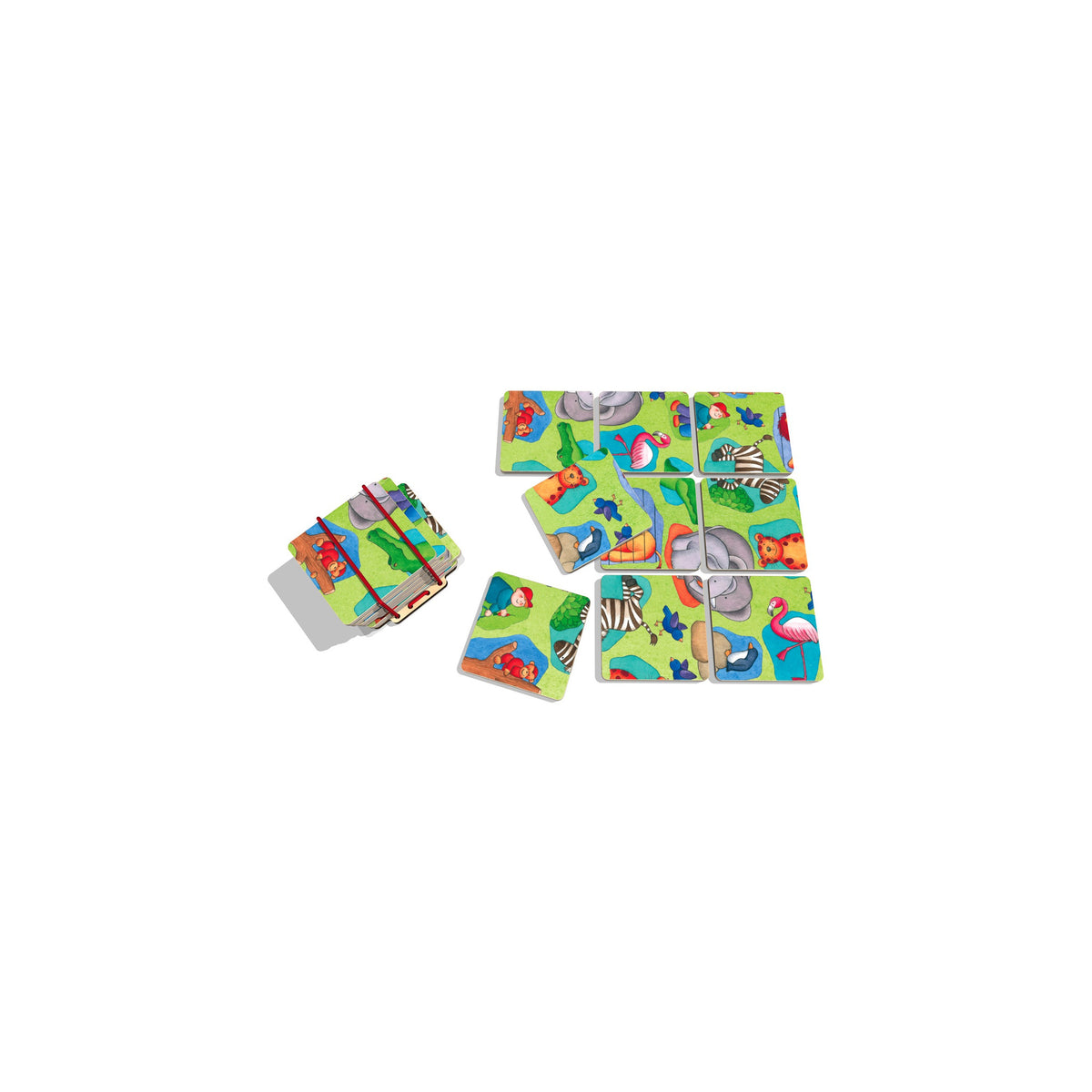 Pocketpuzzle Zoo aus Holz mit 9 Teilen für Kinder ab 3 Jahren