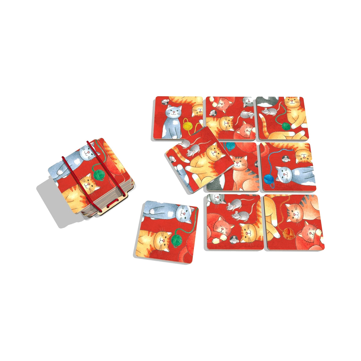 Pocketpuzzle Katzen aus Holz mit 9 Teilen für Kinder ab 3 Jahren