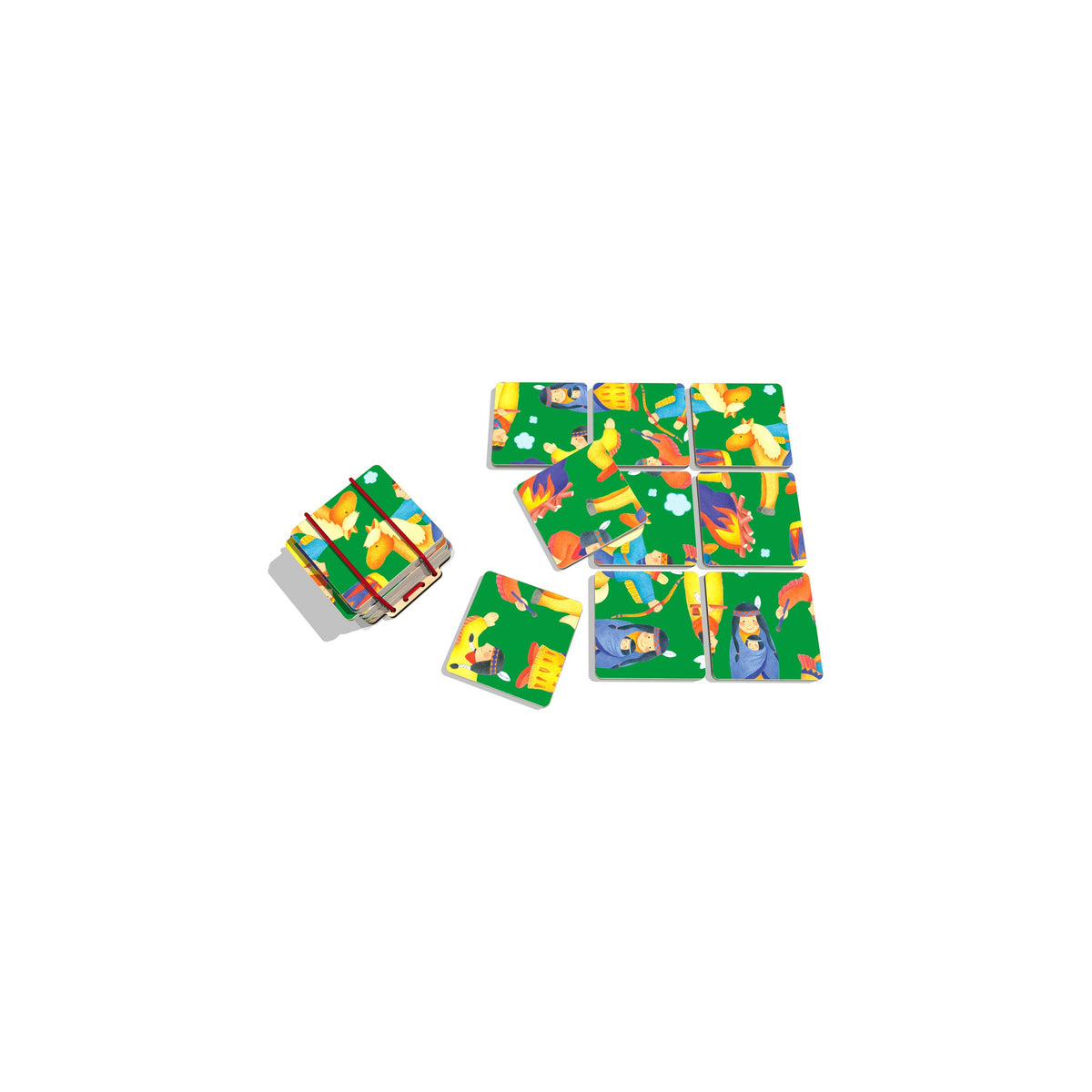 Pocketpuzzle Indianer aus Holz mit 9 Teilen für Kinder ab 3 Jahren