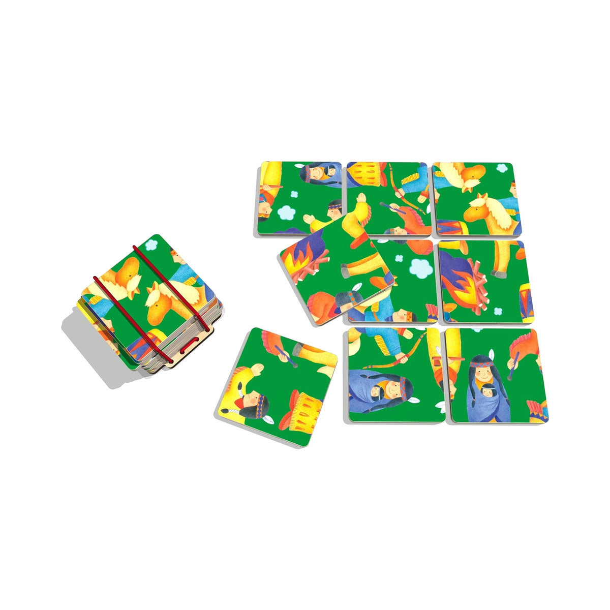 Pocketpuzzle Indianer aus Holz mit 9 Teilen für Kinder ab 3 Jahren