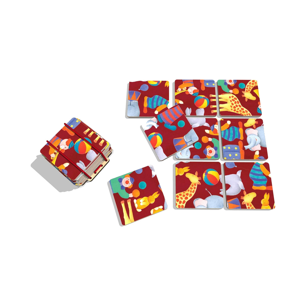 Pocketpuzzle Zirkus aus Holz mit 9 Teilen für Kinder ab 3 Jahren