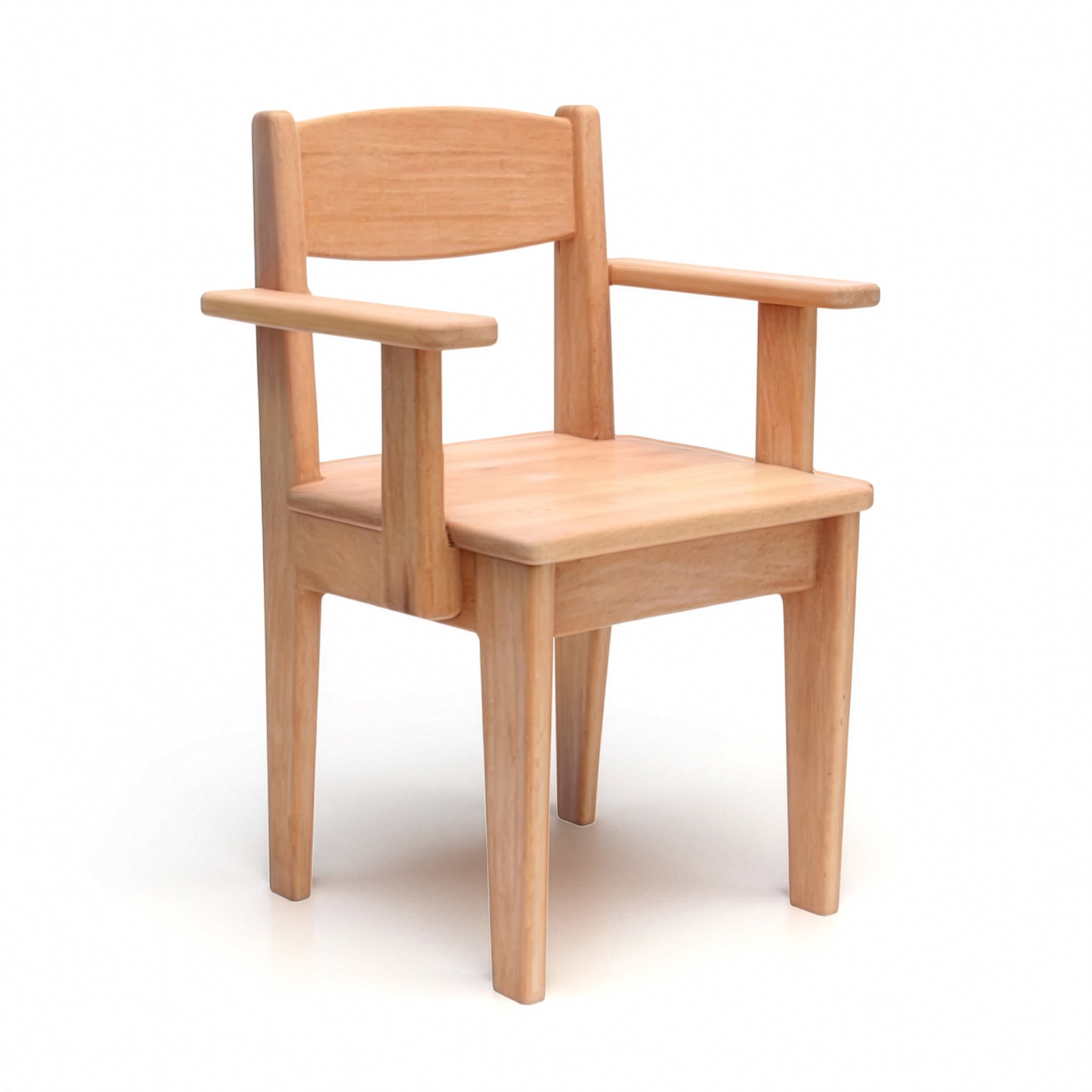 Kleinkinderstuhl aus geöltem Buchenholz mit Armlehnen Sitzhöhe 26 cm