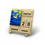 Kinder-Dauerkalender Karl und Kat aus Holz für Kindergarten und Grundschule