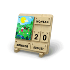 Immerwährender Holzkalender für Schule, Grundschule und Familie