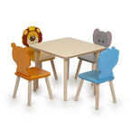 Kindertisch und St�hle Holz Kindersitzgruppe